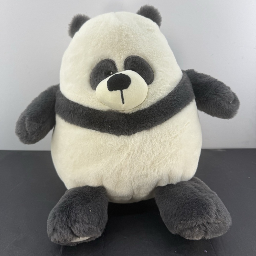 GiggleScape Panda Plush 12" Stuffed Animal Black White Bear